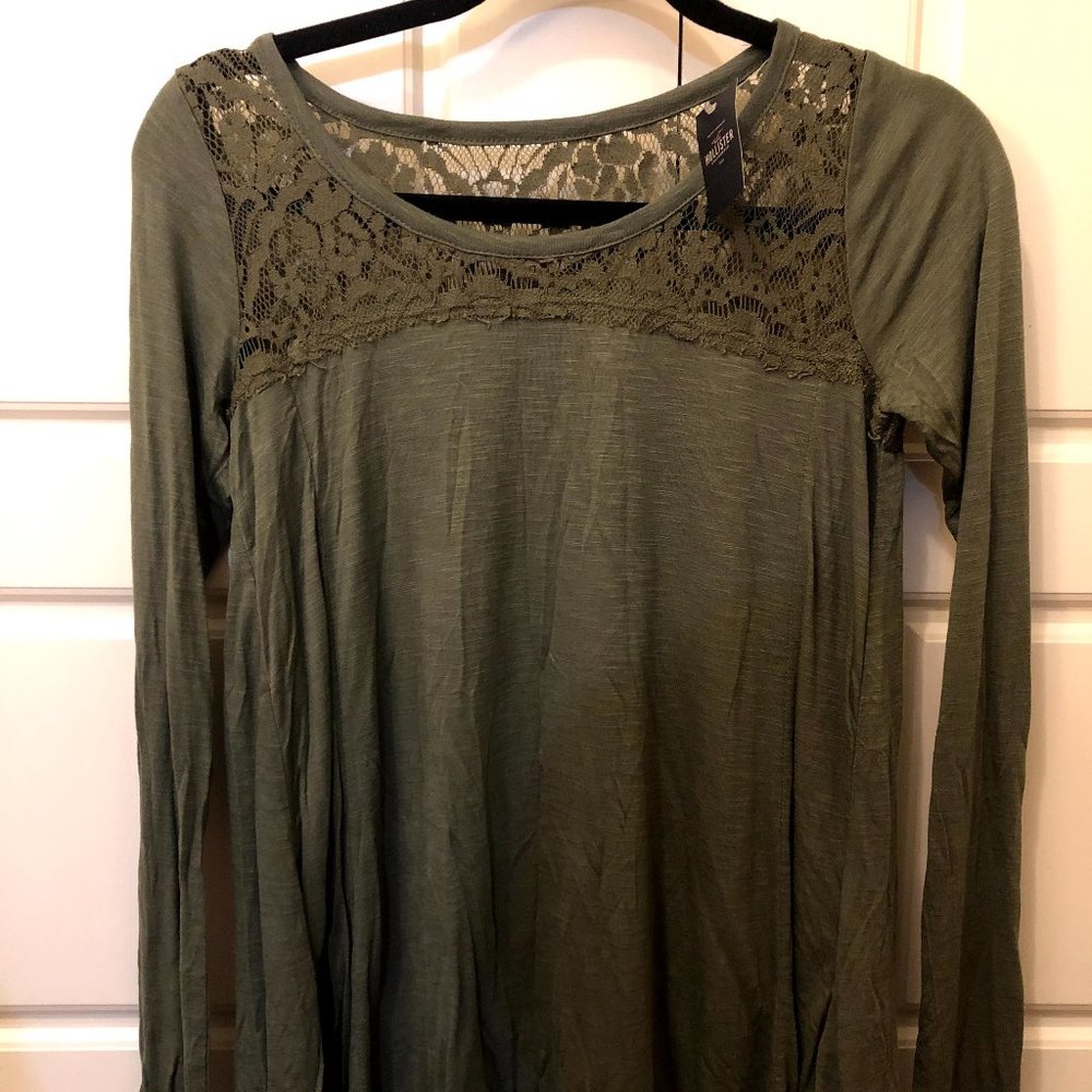 Hollister Green Long-Sleeve Shirt